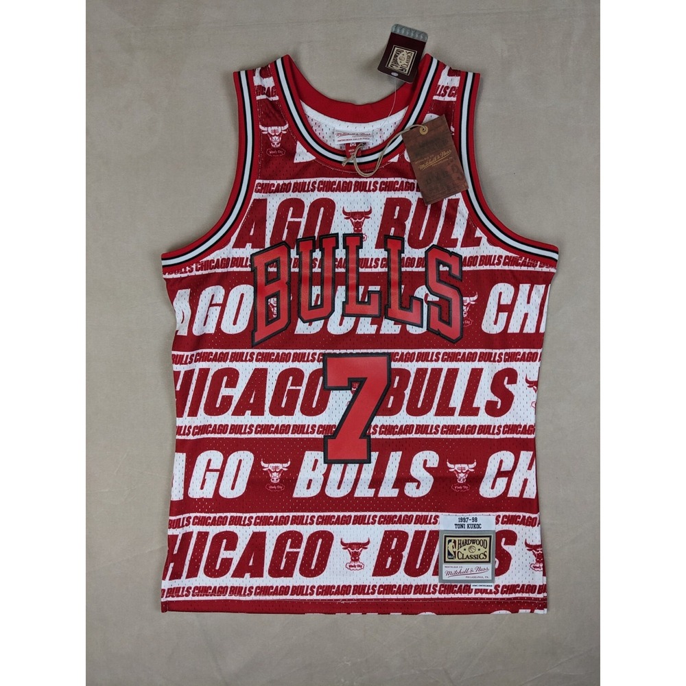 Mitchell Ness Medium Jersey Toni Kukoc 7 HWC Swingman NWT Chicago‎ Bulls 1997-98